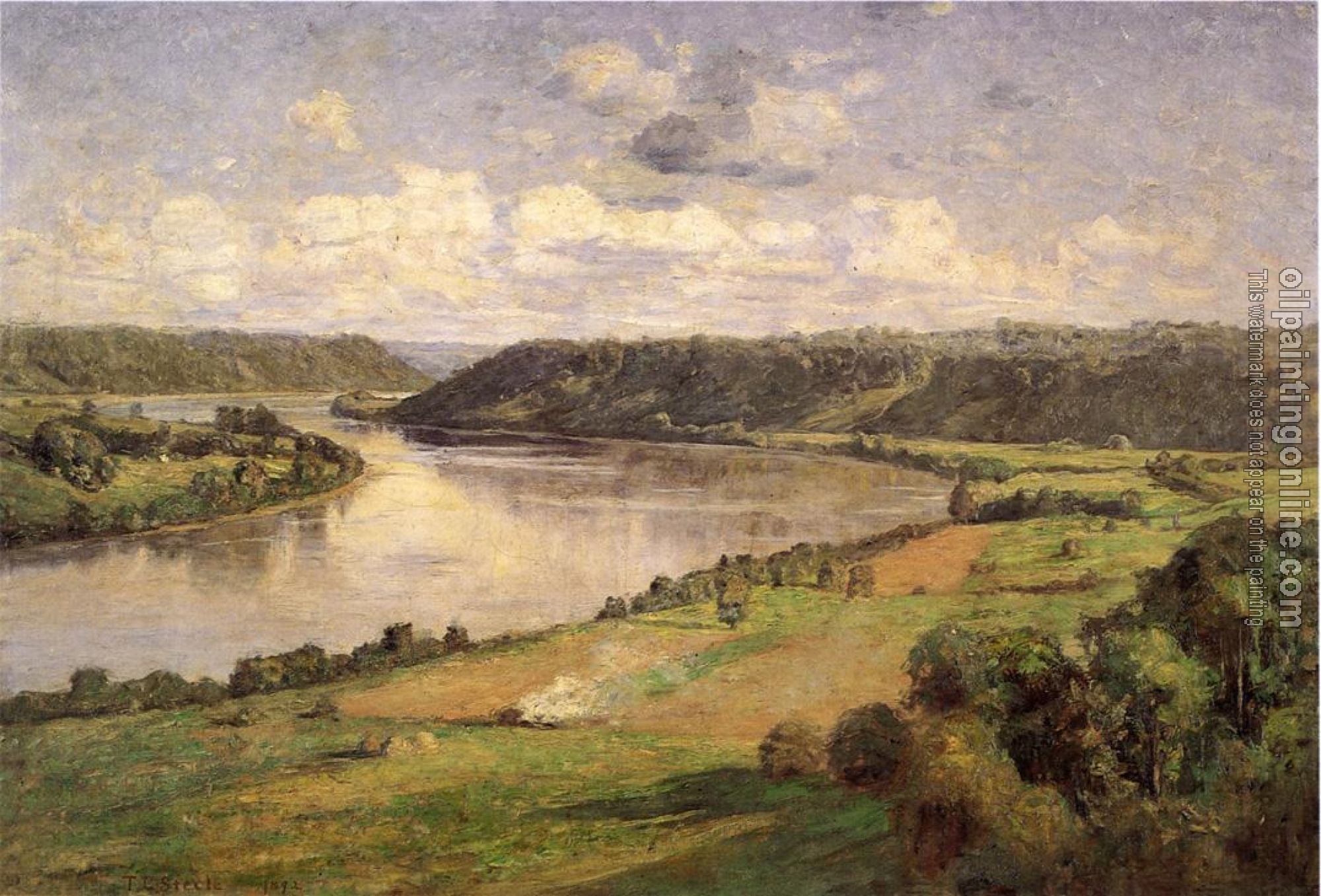 Steele, Theodore Clement - The Ohio river from the College Campus, Honover